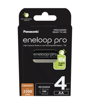 Panasonic | ENELOOP Pro BK-3HCDE/4BE | AA | 2500 mAh | 4 pc(s)