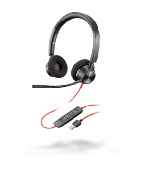 Poly Blackwire 3320, BW3320 USB-A Poly USB-A Headset  Built-in microphone Black USB Type-A Wired