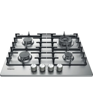 Hotpoint | PPH 60G DF/IX | Hob | Gas | Number of burners/cooking zones 4 | Rotary knobs | Stainless steel