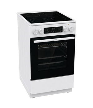 Gorenje | Cooker | GECS5C70WA | Hob type Vitroceramic | Oven type Electric | White | Width 50 cm | Grilling | LED | Depth 59.4 c