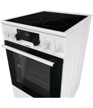 Gorenje | Cooker | GECS5C70WA | Hob type Vitroceramic | Oven type Electric | White | Width 50 cm | Grilling | LED | Depth 59.4 c