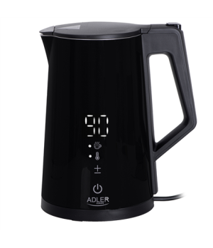 Adler | Kettle | AD 1345b | Electric | 2200 W | 1.7 L | Stainless steel | 360° rotational base | Black