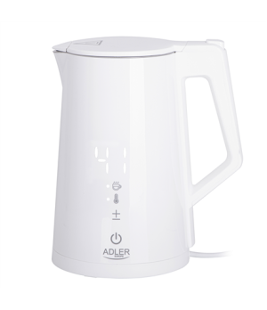 Adler | Kettle | AD 1345w | Electric | 2200 W | 1.7 L | Stainless steel | 360° rotational base | White