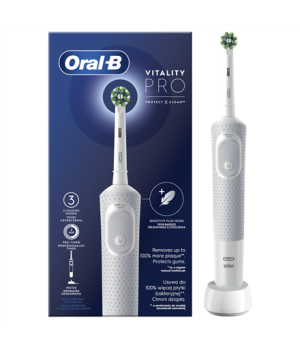 Oral-B Electric Toothbrush D103 Vitality Pro Rechargeable For adults Number of brush heads included 1 White Number of teeth brus