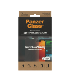 PanzerGlass | Screen protector | Apple | iPhone 14/13/13 Pro | Glass | Black | Classic Fit | Privacy