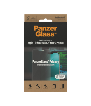 PanzerGlass | Screen protector | Apple | iPhone 14 Plus/13 Pro Max | Glass | Black | Classic Fit | Privacy