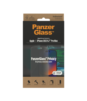 PanzerGlass | Screen protector | Apple | iPhone 14 Pro Max | Glass | Black | Classic Fit | Privacy