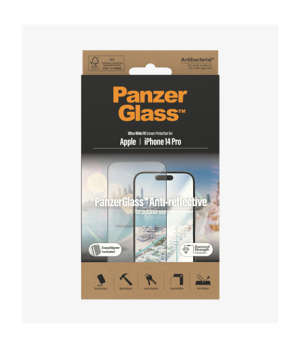 PanzerGlass | Screen protector | Apple | iPhone 14 Pro | Glass | Clear | Ultra-Wide Fit Easy installation Privacy Filter Fingerp