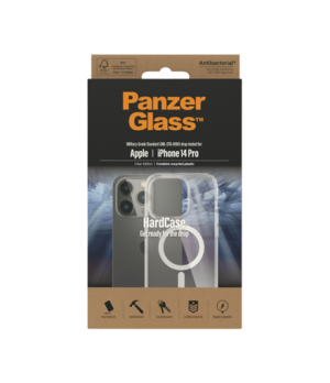 PanzerGlass | HardCase MagSafe Compatible | Back protection | Apple | iPhone 14 Pro | 100% Recycled Polyurethane (TPU) | Transpa