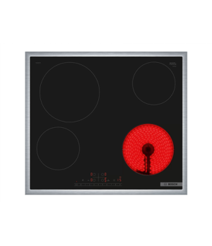 Bosch | PKE645FP2E Series 6 | Hob | Vitroceramic | Number of burners/cooking zones 4 | DirectSelect | Timer | Black