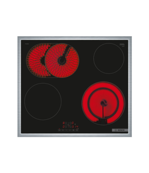 Bosch | PKN645BB2E Series 4 | Hob | Vitroceramic | Number of burners/cooking zones 4 | Touch | Timer | Black