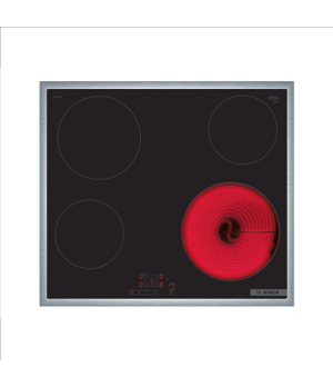 Bosch | Hob | PKE645BB2E Series 4 | Vitroceramic | Number of burners/cooking zones 4 | Touch | Timer | Black