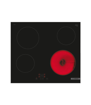 Bosch | PKE611BA2E Series 4 | Hob | Vitroceramic | Number of burners/cooking zones 4 | Touch | Black