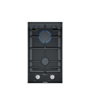 Bosch | PRB3A6B70 Series 8 | Hob | Gas on glass | Number of burners/cooking zones 2 | Rotary knobs | Black