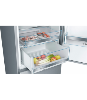 Bosch | Refrigerator | KGE398IBP Series 6 | Energy efficiency class B | Free standing | Combi | Height 201 cm | Fridge net capac