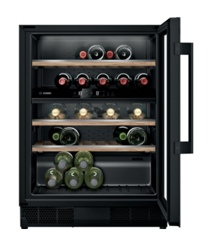 Bosch | Wine Cooler | KUW21AHG0 Series 6 | Energy efficiency class G | Built-in | Bottles capacity 44 | Cooling type | Black
