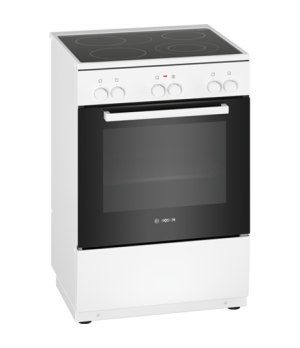 Bosch | Cooker | HKA090220U Series 2 | Hob type Vitroceramic | Oven type Electric | White | Width 60 cm | Grilling | Depth 60 cm