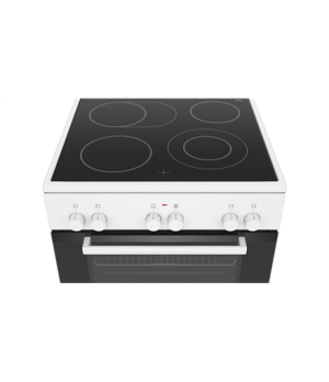 Bosch | Cooker | HKA090220U Series 2 | Hob type Vitroceramic | Oven type Electric | White | Width 60 cm | Grilling | Depth 60 cm