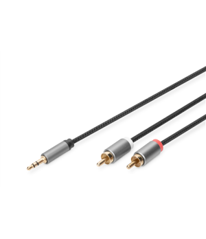 Digitus | Stereo 3.5mm to 2RCA Splitter Y, M to M | DB-510330-018-S | 3.5mm stereo | 2x RCA plug