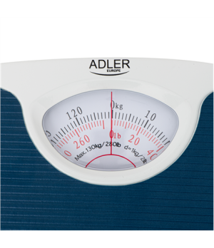 Adler | Mechanical bathroom scale | AD 8151b | Maximum weight (capacity) 130 kg | Accuracy 1000 g | Blue/White