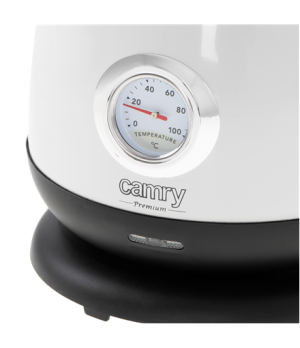 Camry | Kettle with a thermometer | CR 1344 | Electric | 2200 W | 1.7 L | Stainless steel | 360° rotational base | White