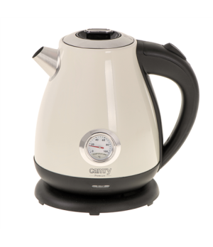 Camry | Kettle with a thermometer | CR 1344 | Electric | 2200 W | 1.7 L | Stainless steel | 360° rotational base | Cream