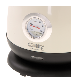 Camry | Kettle with a thermometer | CR 1344 | Electric | 2200 W | 1.7 L | Stainless steel | 360° rotational base | Cream