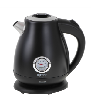 Camry | Kettle with a thermometer | CR 1344 | Electric | 2200 W | 1.7 L | Stainless steel | 360° rotational base | Black