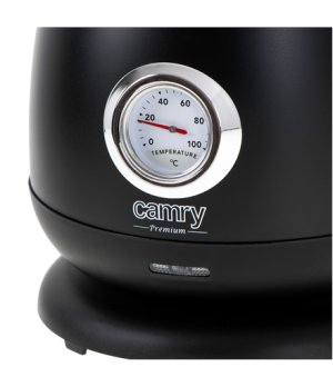 Camry | Kettle with a thermometer | CR 1344 | Electric | 2200 W | 1.7 L | Stainless steel | 360° rotational base | Black