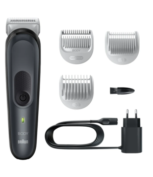 Braun | Body Groomer | BG3340 | Cordless and corded | Black/Grey