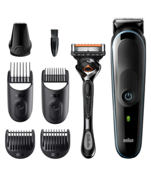 Braun | All-in-one trimmer | MGK3345 | Cordless and corded | Number of length steps 13 | Black/Blue