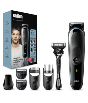 Braun | All-in-one trimmer | MGK3345 | Cordless and corded | Number of length steps 13 | Black/Blue