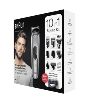 Braun All-in-one trimmer MGK7320 Cordless Number of length steps 13 Black/Silver