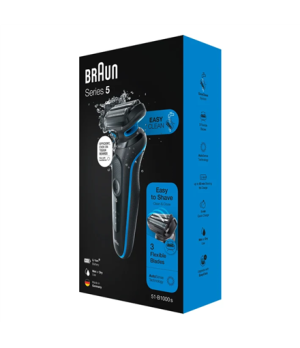 Braun | Shaver | 51-B1000s | Operating time (max) 50 min | Wet & Dry | Black/Blue