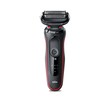 Braun | Shaver | 51-R1000s | Operating time (max) 50 min | Wet & Dry | Black/Red