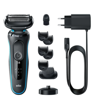 Braun | Shaver | 51-M4500cs | Operating time (max) 50 min | Wet & Dry | Black/Blue