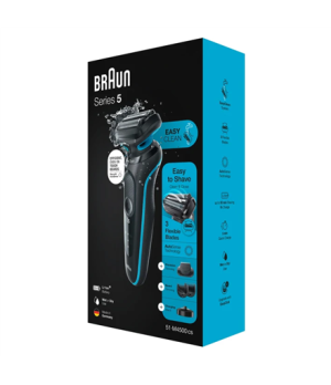 Braun | Shaver | 51-M4500cs | Operating time (max) 50 min | Wet & Dry | Black/Blue