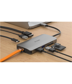 D-Link | 8-in-1 USB-C Hub with HDMI/Ethernet/Card Reader/Power Delivery | DUB-M810 | USB hub | USB Type-C