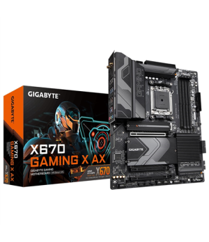 Gigabyte | X670 GAMING X AX 1.0 M/B | Processor family AMD | Processor socket AM5 | DDR5 DIMM | Memory slots 4 | Supported hard 