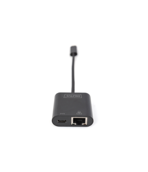 Digitus | USB-Type-C Gigabit Ethernet Adapter + PD with power delivery function | DN-3027 | Black | USB-C port to a Gigabit netw