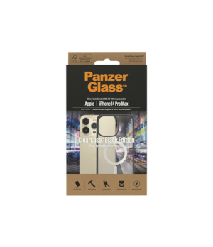 PanzerGlass | ClearCase with Black Frame MagSafe Compatible | Apple | iPhone 14 Pro Max | Clear | MagSafe compatible Military Gr