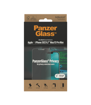 PanzerGlass | Screen protector | Apple | iPhone 14 Plus/13 Pro Max | Glass | Black | Ultra-Wide Fit | Privacy
