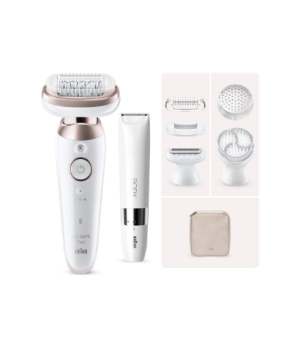 Braun Epilator | SES9-360 Silk épil 9 Flex 3D | Operating time (max) 50 min | Number of power levels 1 | Wet & Dry | White/Rose