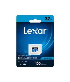 Lexar 64GB High-Performance 633x microSDHC UHS-I, up to 100MB/s read 20MB/s write | Lexar | Memory card | LMS0633064G-BNNNG | 64