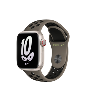 Apple | Nike Sport Band | 41 | Olive Grey/Black | Fluoroelastomer | Strap fits 130–200mm wrists