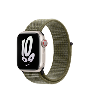 Apple | Nike Sport Loop | 41 | Sequoia/Pure Platinum | Woven nylon | Strap fits 130–190mm wrists