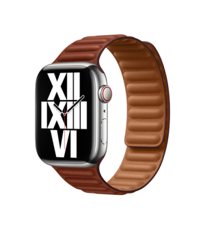 Apple Leather Link - M/L 45 M/L Strap fits 165–205mm wrists Umber Leather