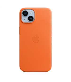 Apple | iPhone 14 Leather Case with MagSafe | Case with MagSafe | Apple | iPhone 14 | Leather | Orange