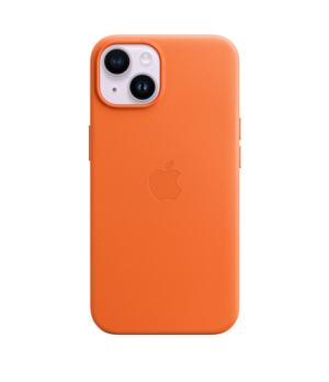 Apple | iPhone 14 Leather Case with MagSafe | Case with MagSafe | Apple | iPhone 14 | Leather | Orange