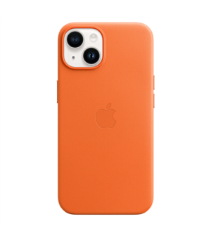 Apple | iPhone 14 Leather Case with MagSafe | Case with MagSafe | Apple | iPhone 14 | Leather | Orange